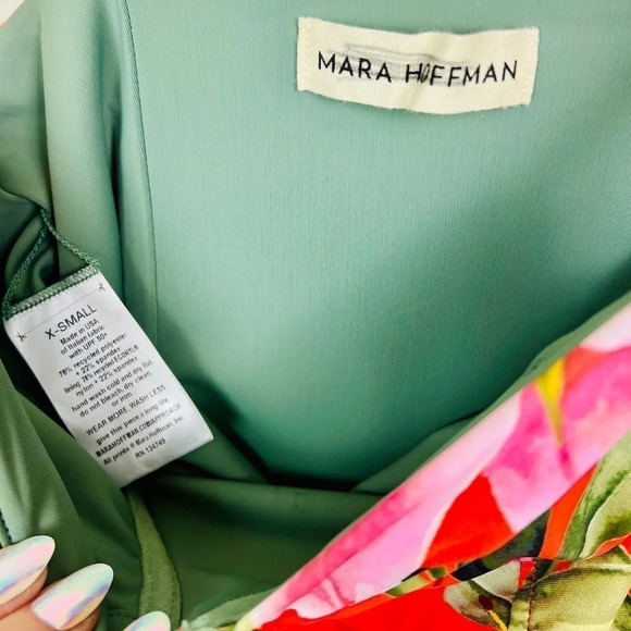 NWT Mara Hoffman Desiree Underwire One Piece Swimsuit Red Lily Floral XS - Picture 7 of 10